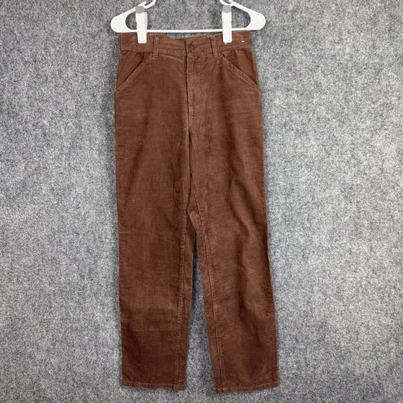 Uniqlo Pants Womens Size 28 Brown Corduroy Crop - Picture 1 of 11